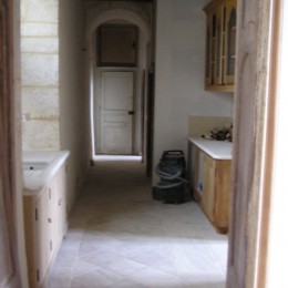 creation of carved stone pavement for kitchen