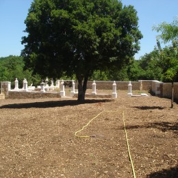 Création de piliers et pose pour un mur de clôture